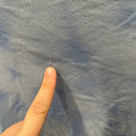 New! Aerie Blue Magic Mesh Cropped Long Sleeve T-shirt Sheer Womens Size Medium - Picture 5 of 8